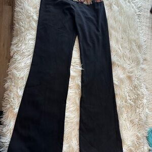 Vintage Women's Black Wide-Leg Pants